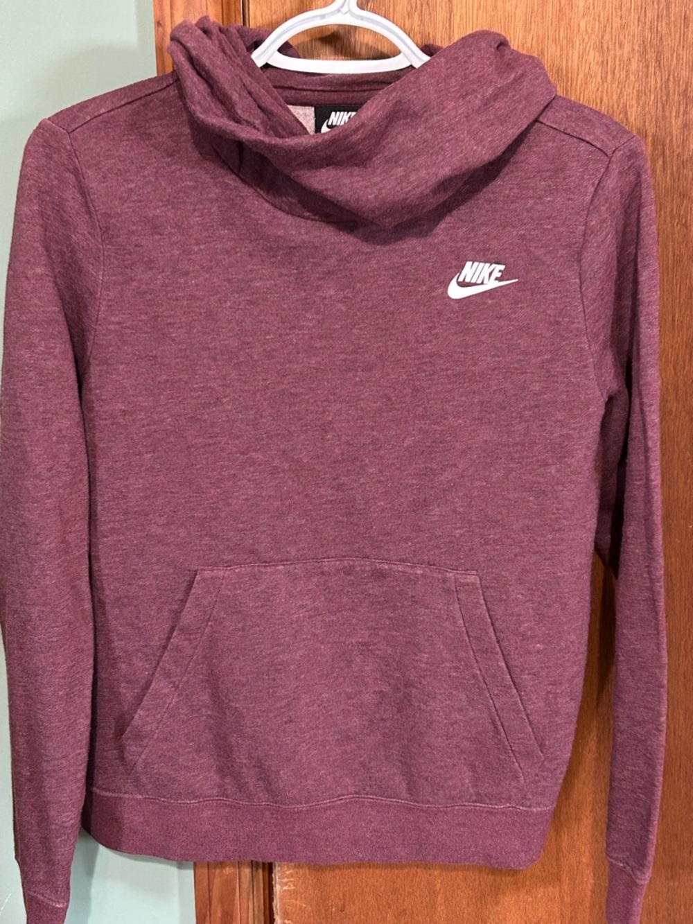 Nike Women's Maroon Cowl Neck Pullover Sweater